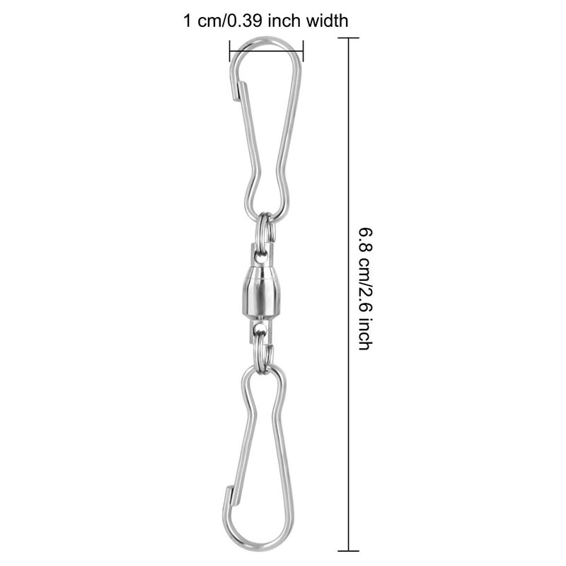 KUUQA 12 Pack Spinning Dual Clip Swivel Hooks for Wind Spinners  Hanging Windsock  Bird Feeders  Wind Chimes Crystal Twisters Party Supply - Image 2